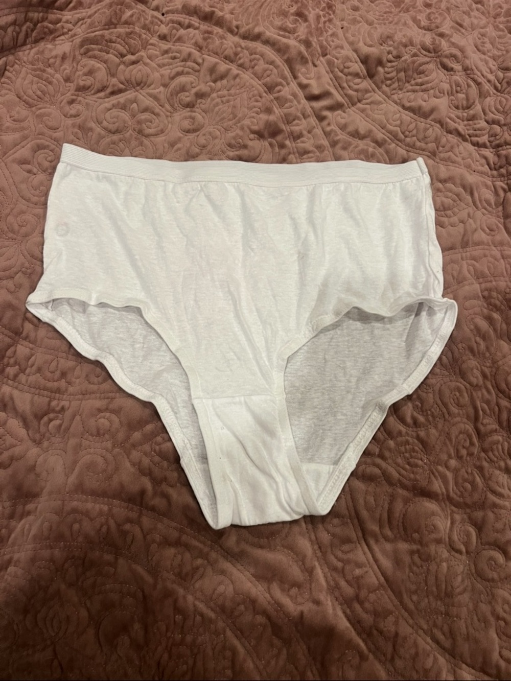 Classic High-Waist Cotton Briefs - White